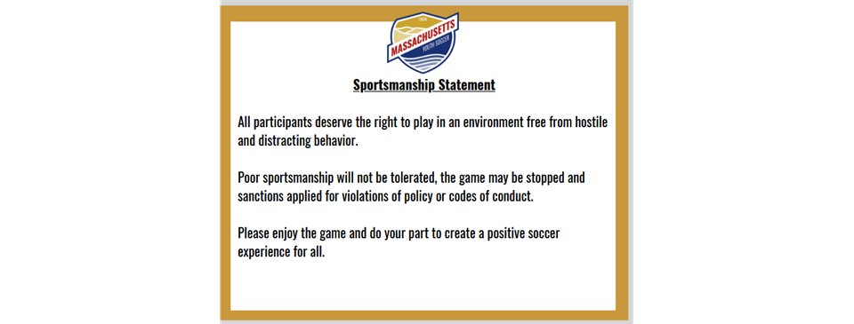 Click on Image to Access Sportsmanship Statement