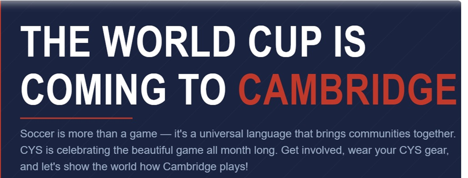 The World Cup is coming to Cambridge!