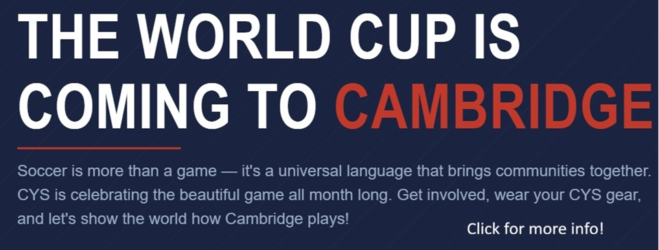 The World Cup is coming to Cambridge!