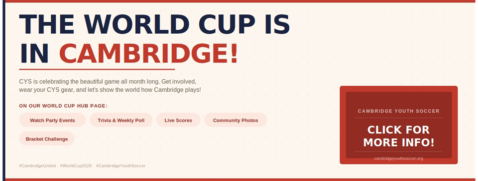 FIFA World Cup is in Cambridge!